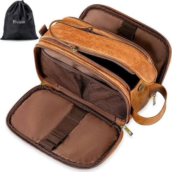 Elviros Water Resistant Travel Toiletry Bag for Men