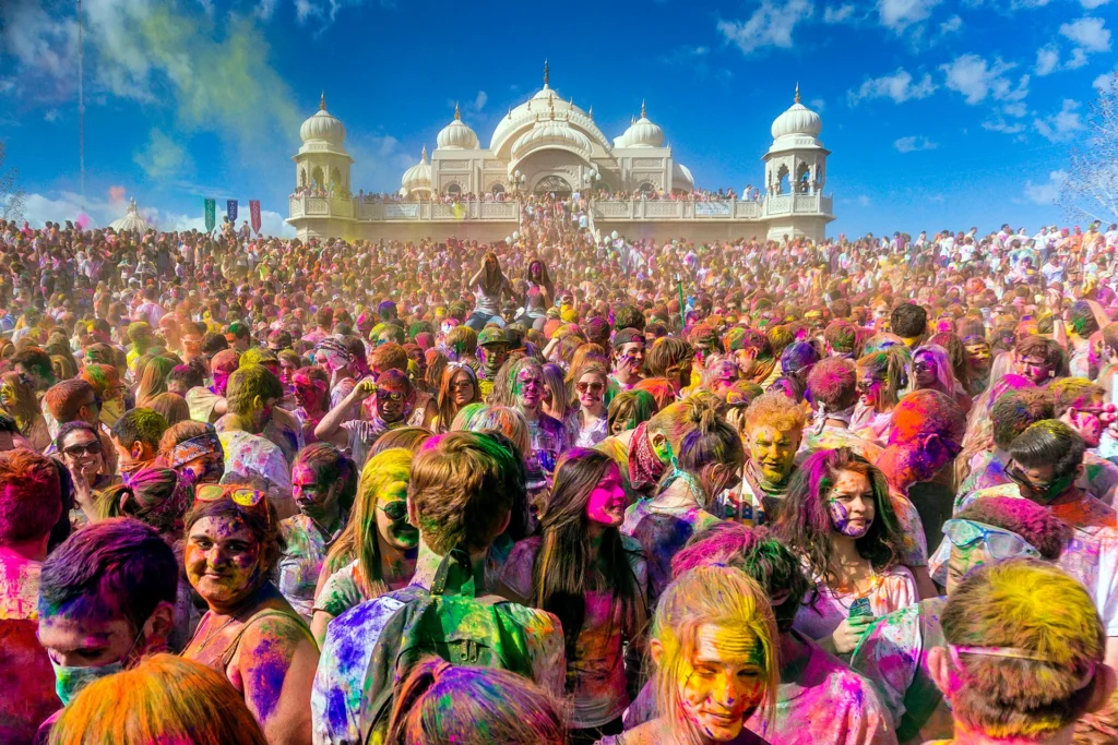 Holi Festival of Colors in Utah, United States.