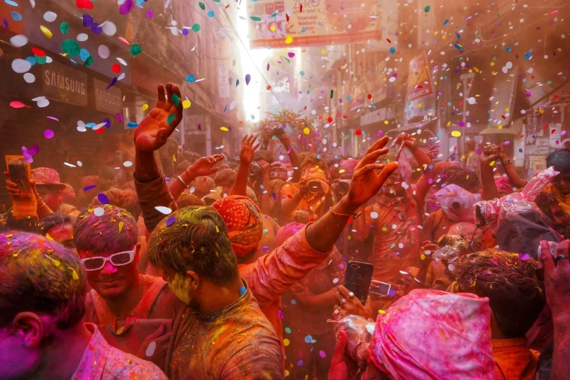 Holi Festival of Colors in India.